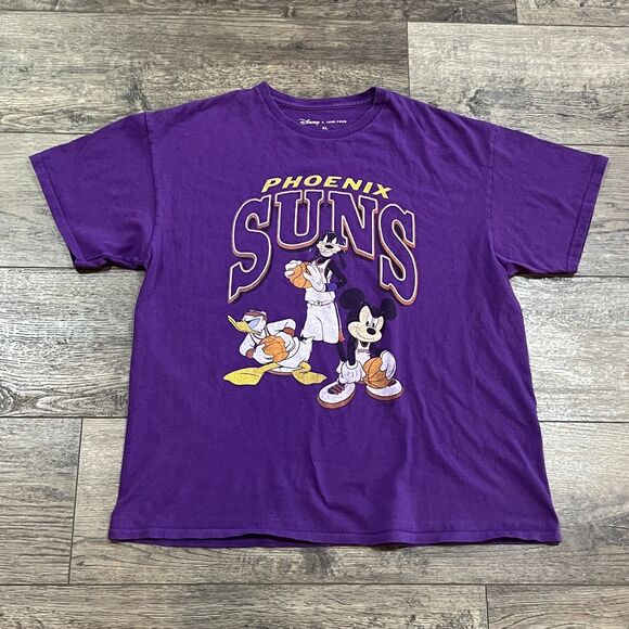 Disney x Junk Food Phoenix Suns Team Mickey Squad Purple Tee Shirt - Men's Large - Picture 1 of 6